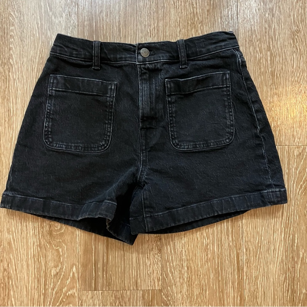 ***SOLD***Madewell The Highrise Sailor Denim Black Jean Shorts sz 26